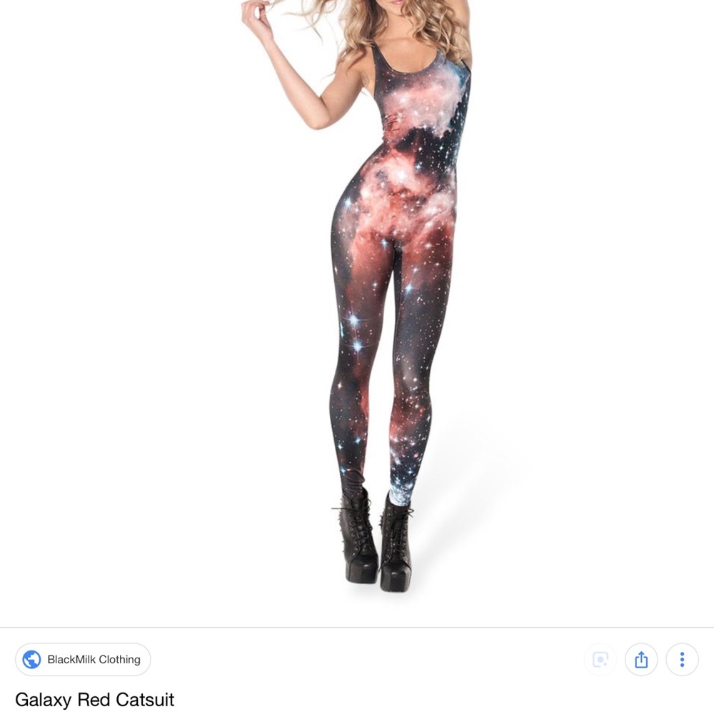 Black Milk Galaxy Red Catsuit